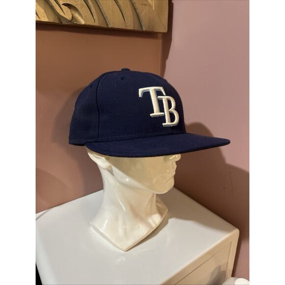 Tampa Bay Rays New Era 59Fifty Official On-Field Hat Cap Authentic MLB 7 1/4 - Picture 1 of 11